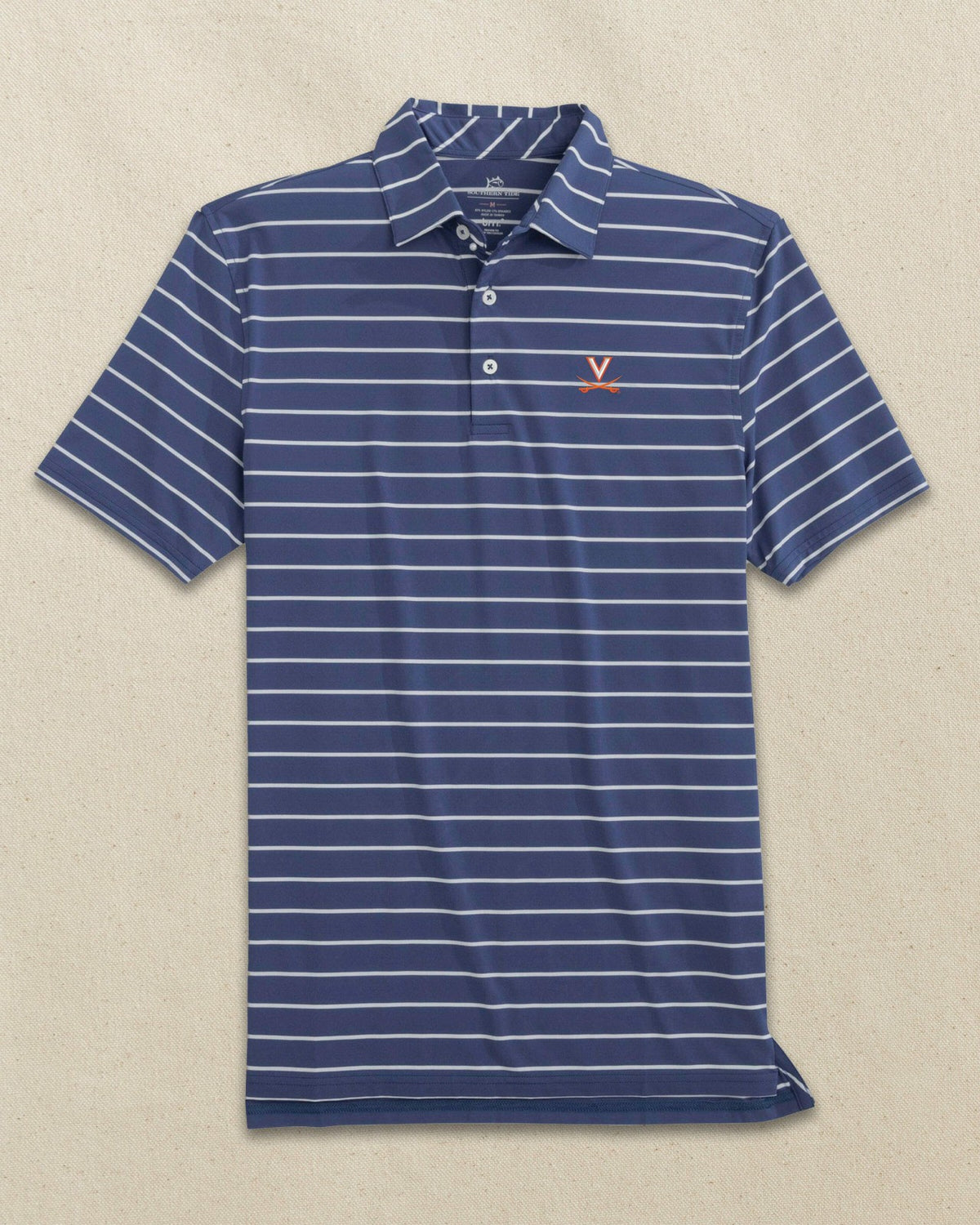UVA Cavaliers brrr°®-eeze Desmond Stripe Polo | Southern Tide Classic