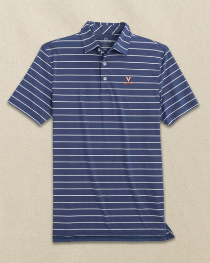 UVA Cavaliers brrr°®-eeze Desmond Stripe Polo | Southern Tide Classic