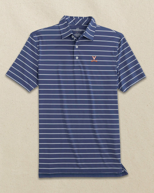 UVA Cavaliers brrr°®-eeze Desmond Stripe Polo | Southern Tide Classic