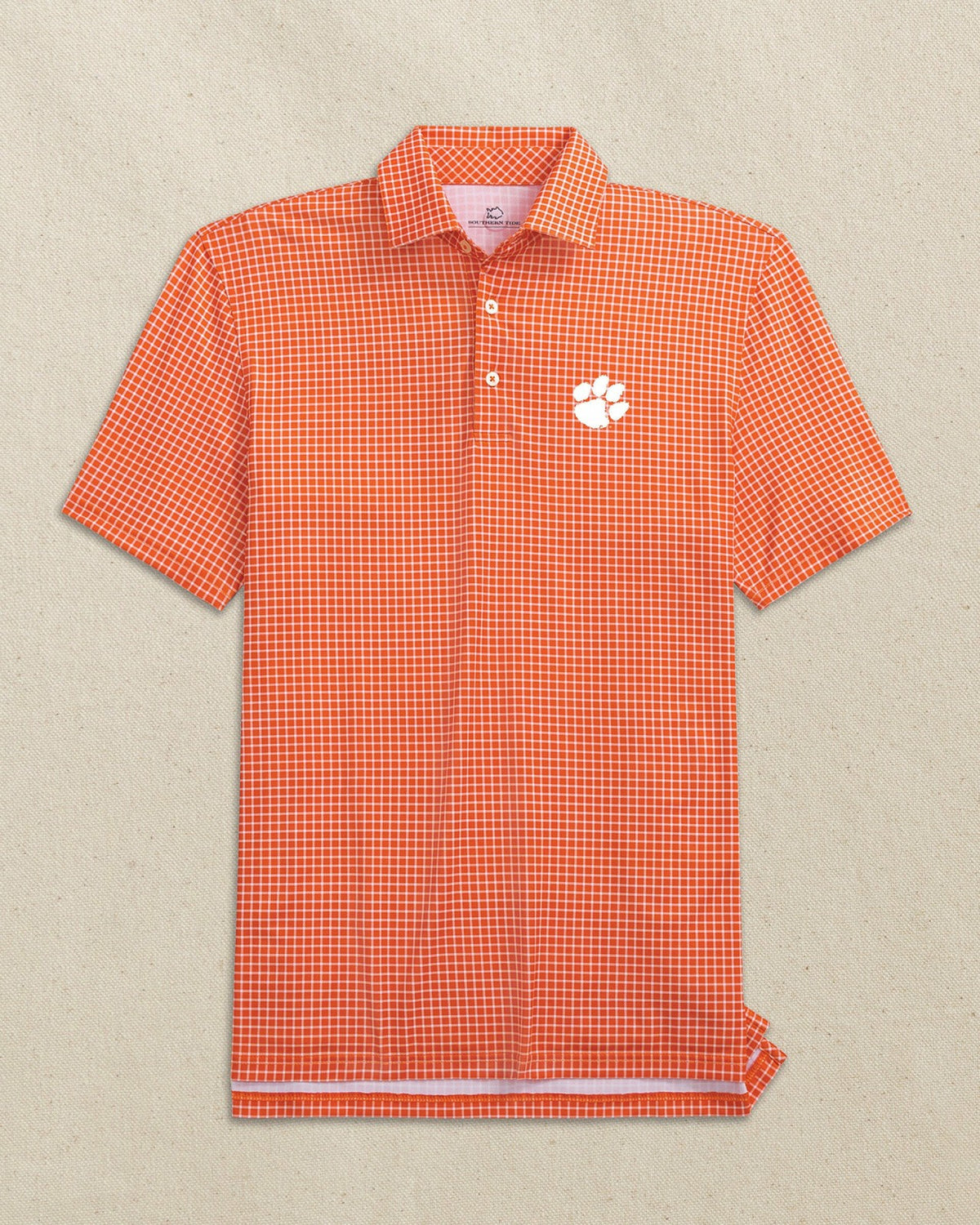 Clemson Tigers Driver Dunes Edge Plaid Polo | Southern Tide Best Price