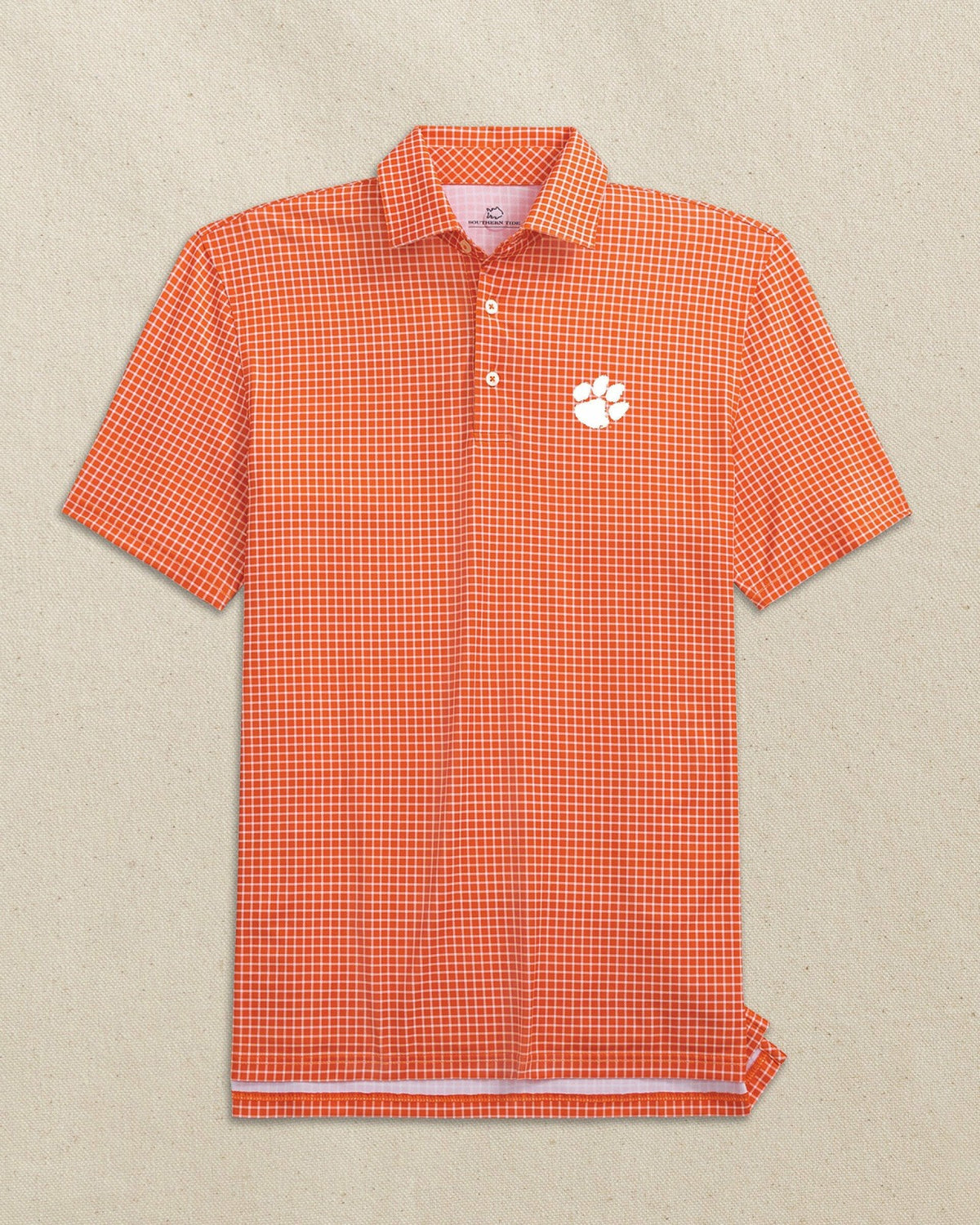 Clemson Tigers Driver Dunes Edge Plaid Polo | Southern Tide Best Price