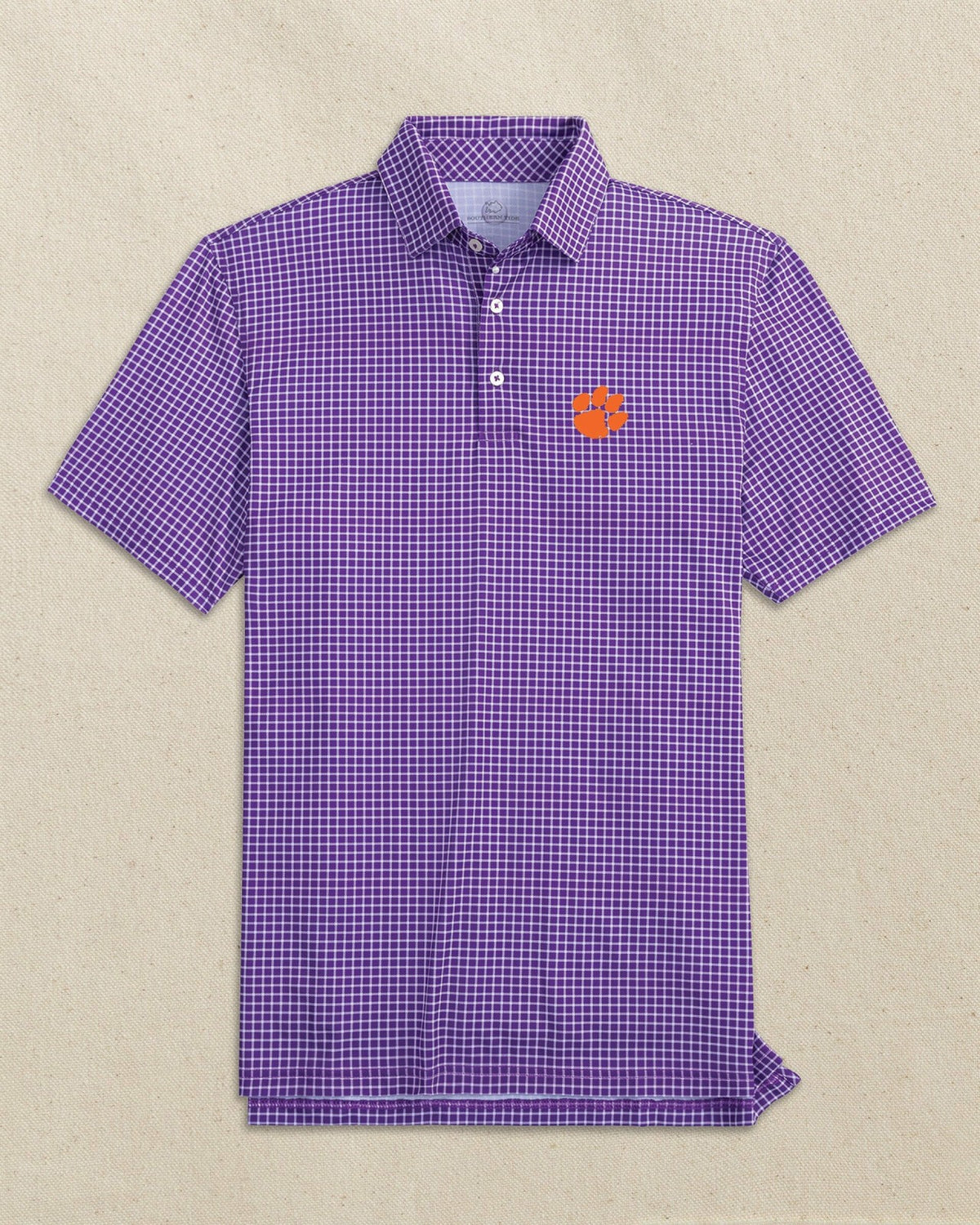 Clemson Tigers Driver Dunes Edge Plaid Polo | Southern Tide Best Price