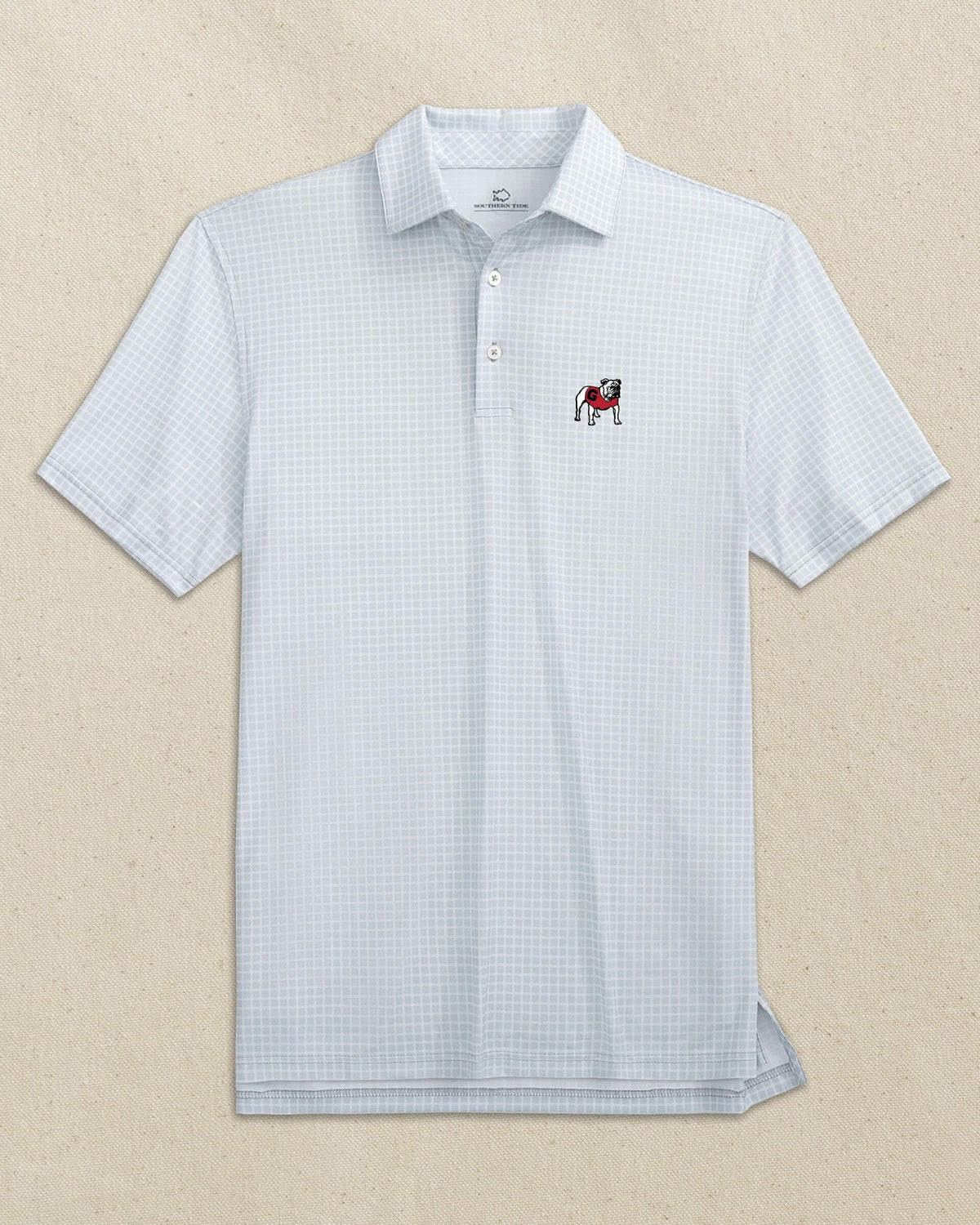 Georgia Bulldogs Driver Dunes Edge Plaid Polo | Southern Tide Signature