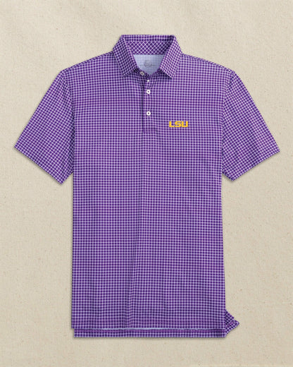 LSU Tigers Driver Dunes Edge Plaid Polo | Southern Tide Value