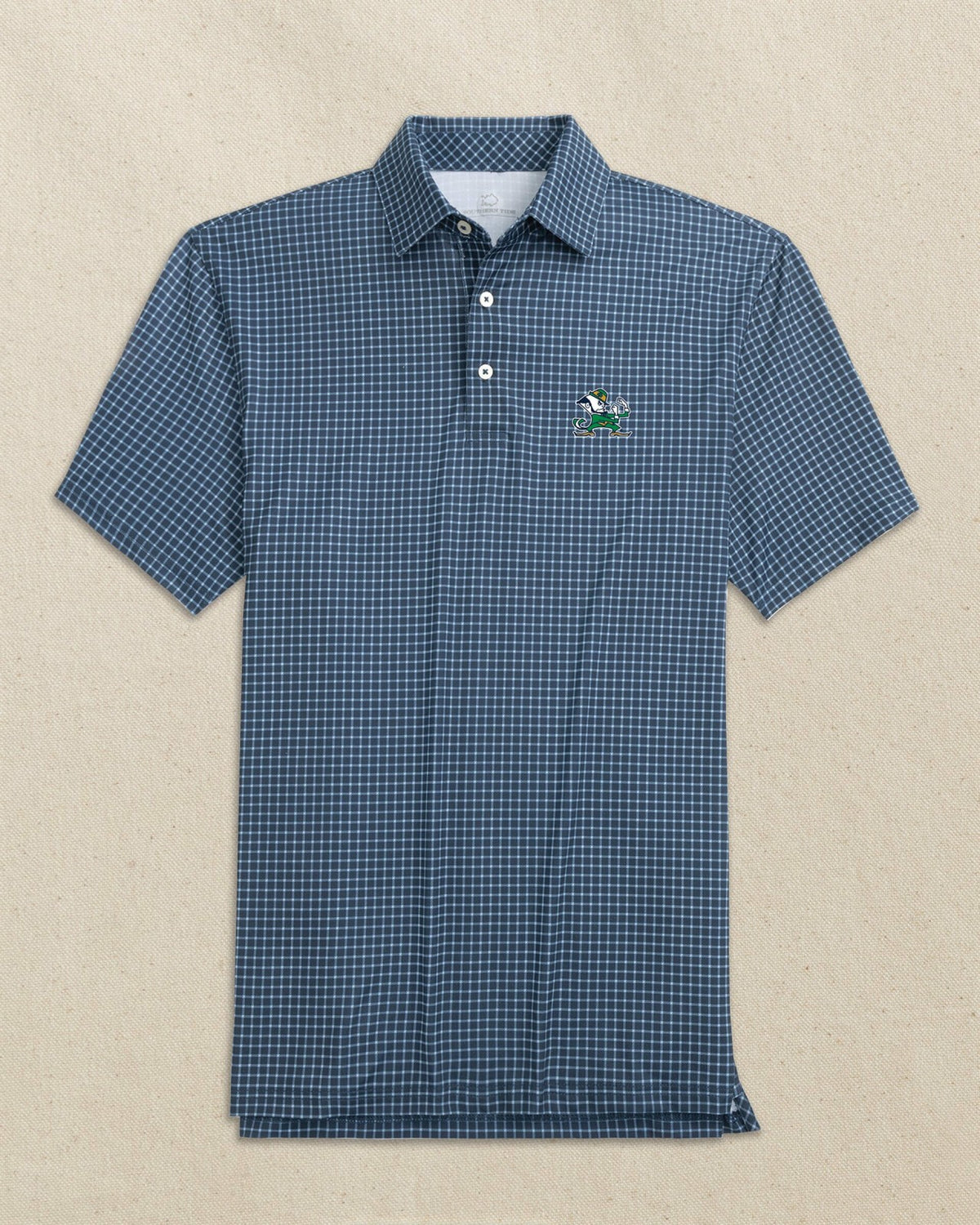 Notre Dame Leprechaun Dunes Edge Plaid Polo | Southern Tide Deals