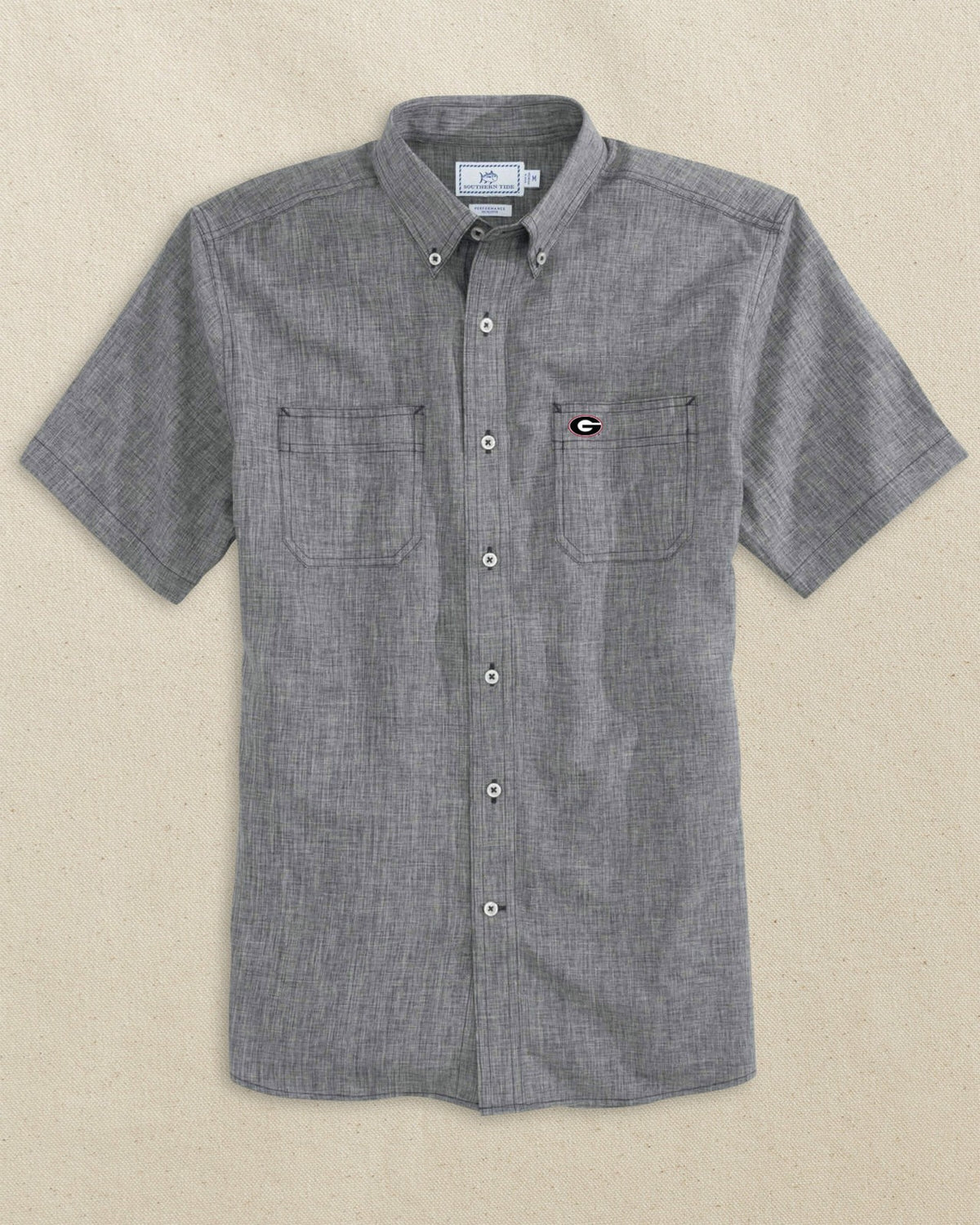 Georgia Bulldogs Oval G Short Sleeve Dock Shirt | Southern Tide Customer Favorite