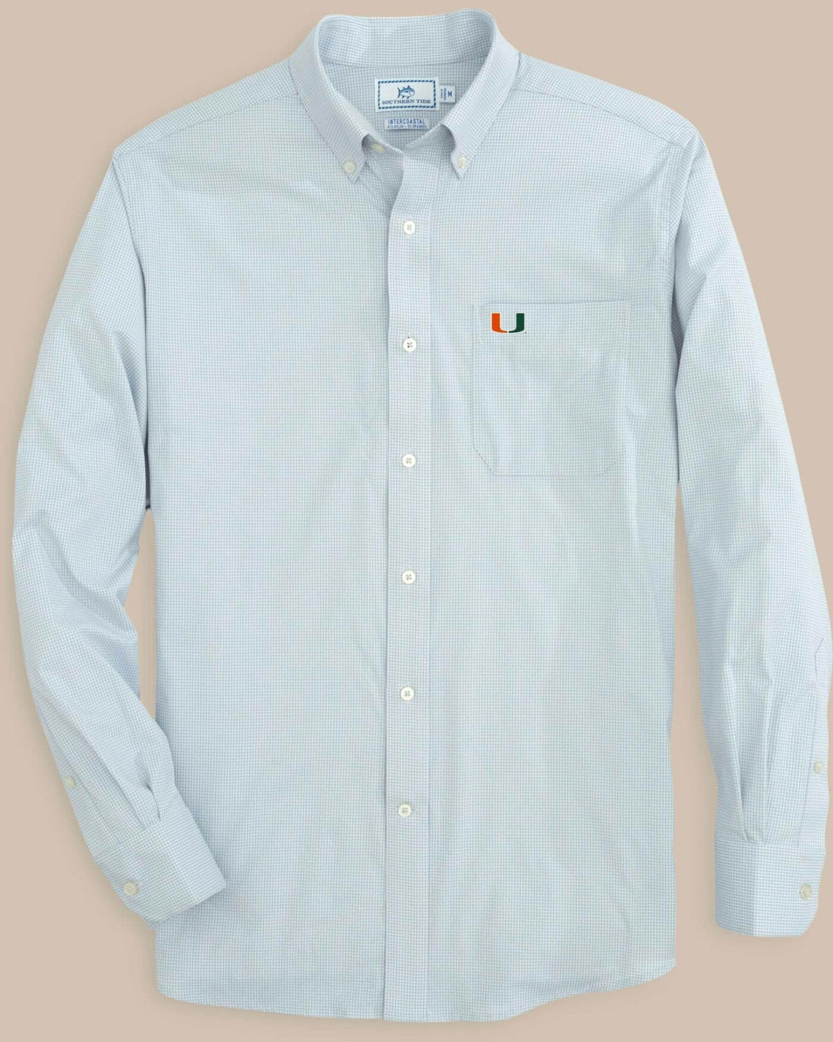 Miami Hurricanes Gingham Button Down Shirt Collegiate | Southern Tide Latest