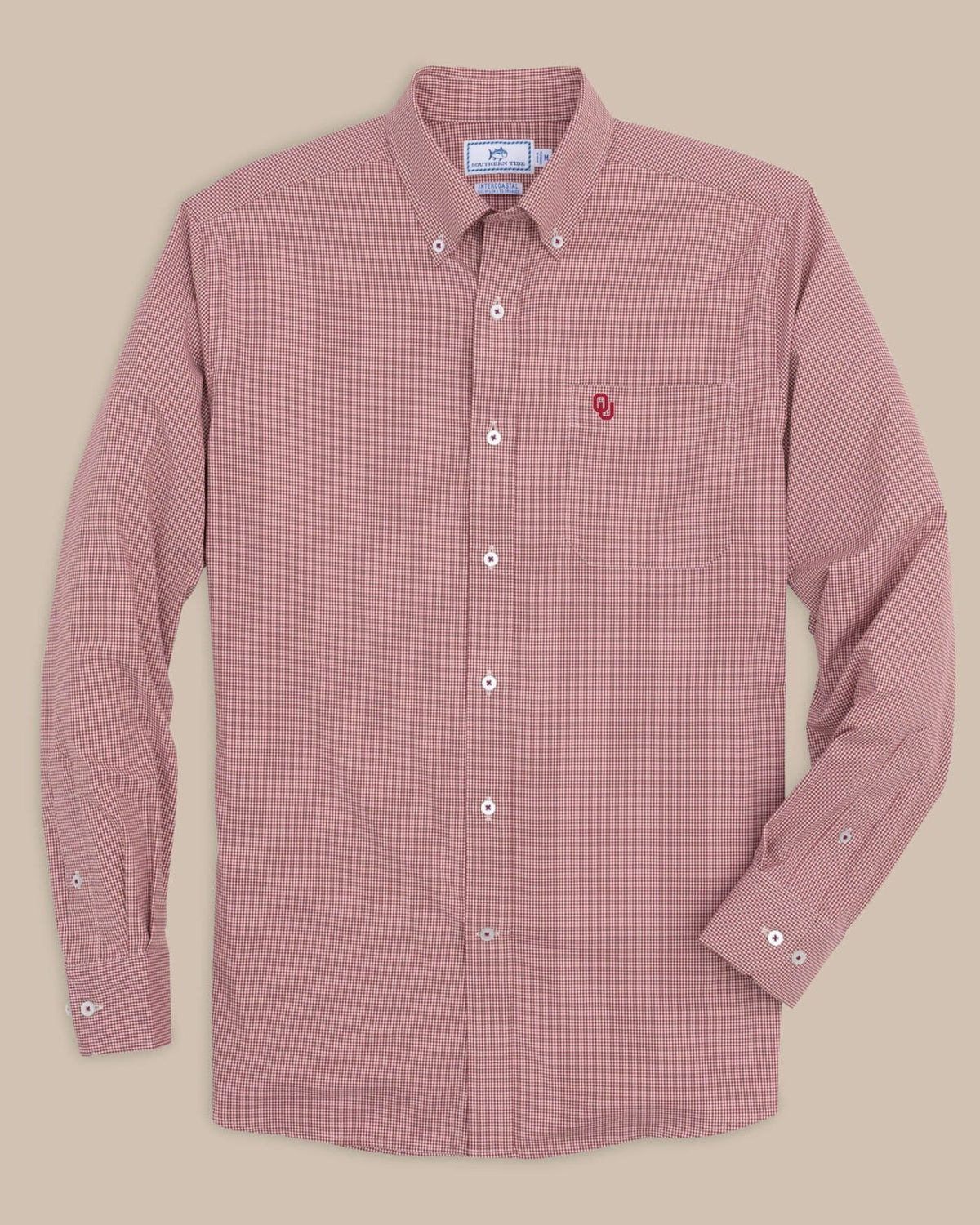Oklahoma Sooners Gingham Button Down Shirt Collegiate | Southern Tide Value