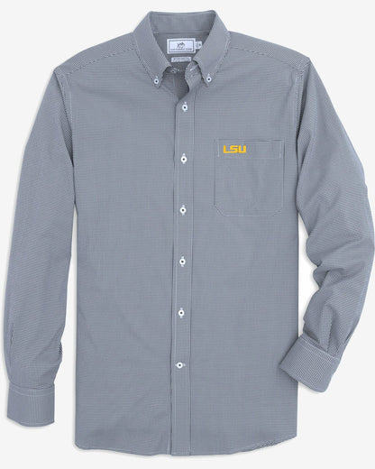 LSU Tigers Gingham Button Down Shirt Collegiate | Southern Tide Premium
