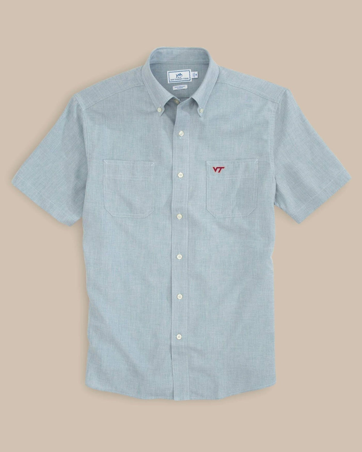 Virginia Tech Hokies Short Sleeve Button Down Shirt | Southern Tide Value