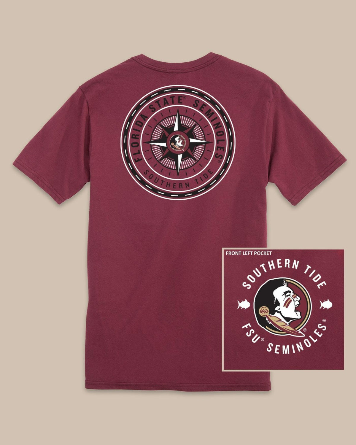FSU Seminoles Gameday Collegiate Compass T-Shirt | Southern Tide Latest