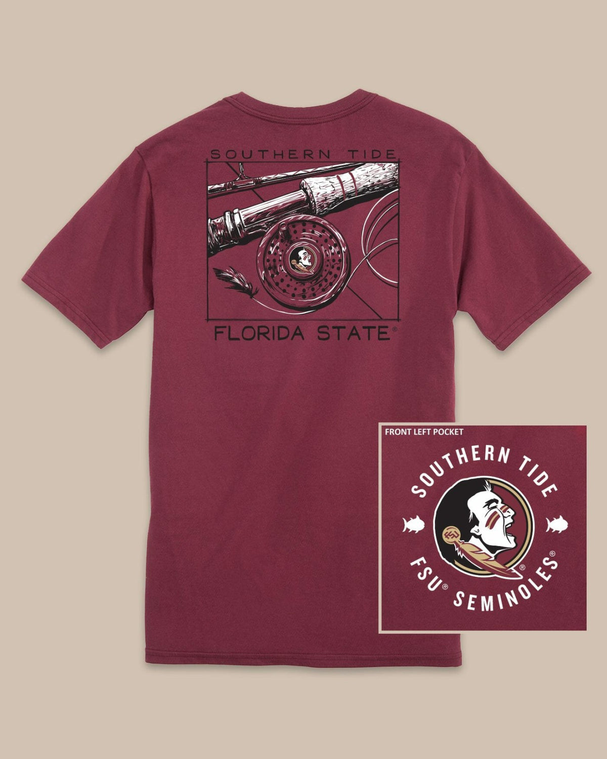 FSU Seminoles Gameday Fly Reel T-Shirt | Southern Tide Value