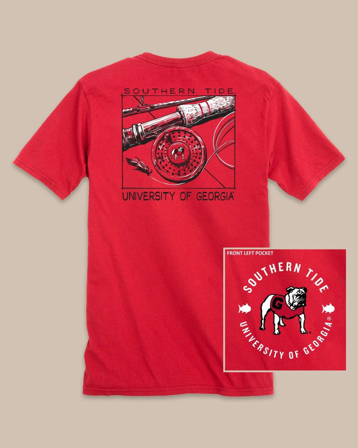 Georgia Bulldogs Gameday Fly Reel T-Shirt | Southern Tide Popular