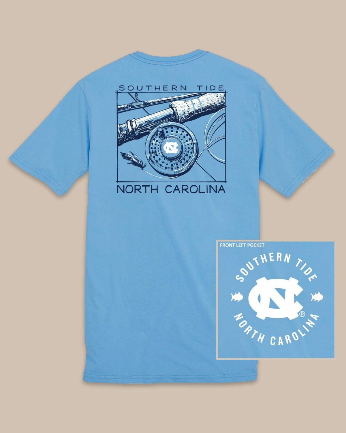 UNC Tar Heels Gameday Fly Reel T-Shirt | Southern Tide Sale