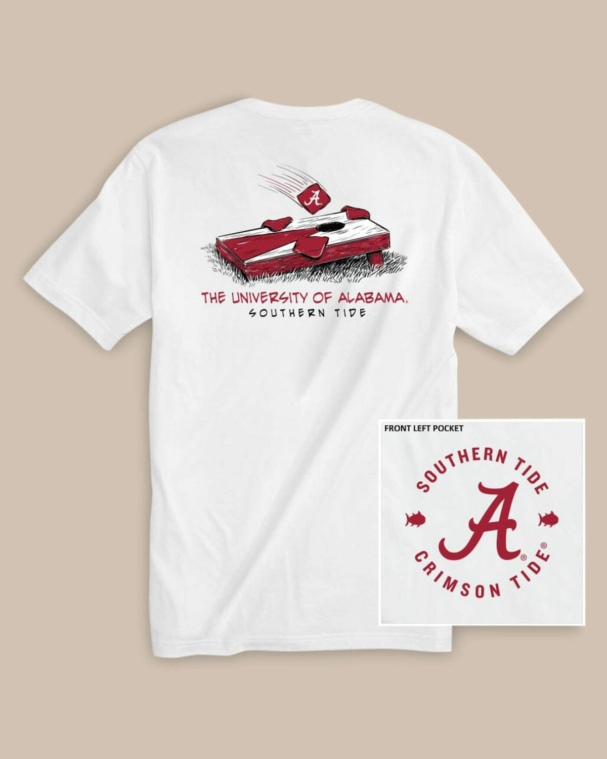 Alabama Crimson Tide Cornhole T-Shirt | Southern Tide Special Offer