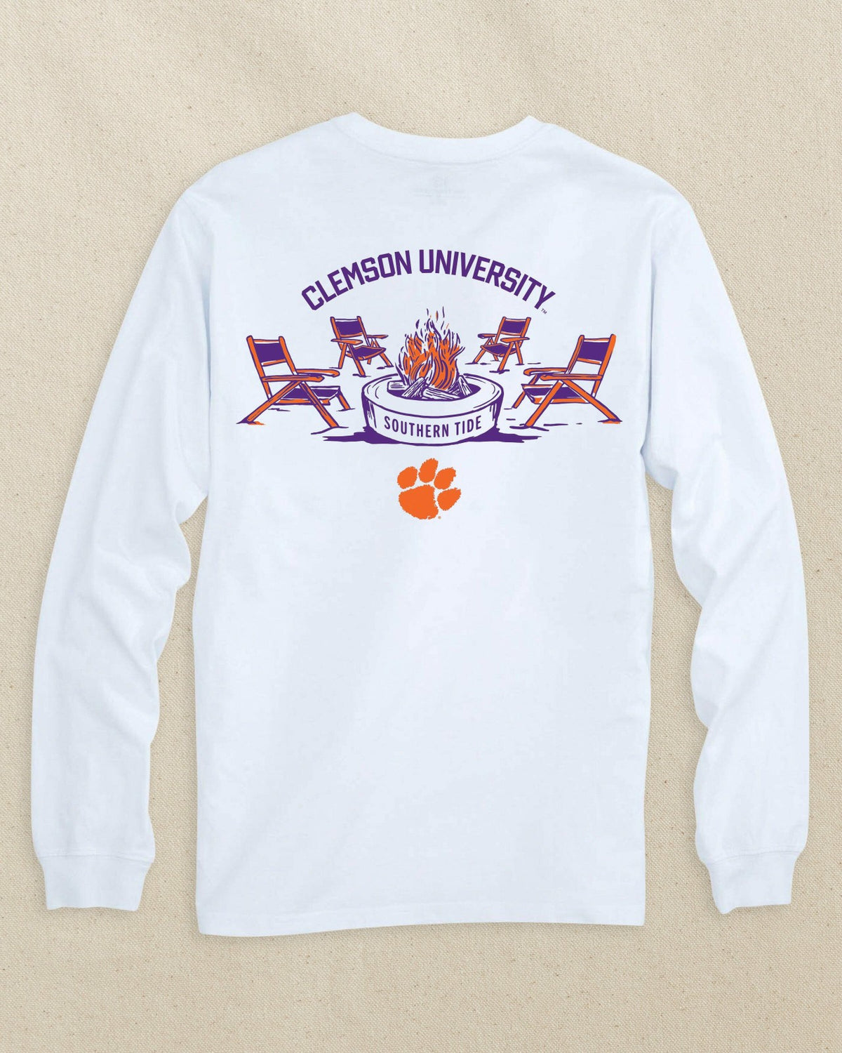 Clemson Tigers Bonfire Long Sleeve T-Shirt | Southern Tide Signature