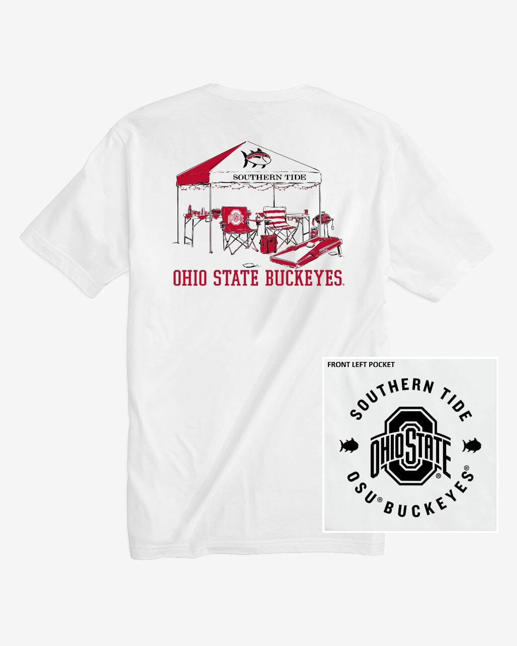 Ohio State Buckeyes Tailgate Time T-Shirt | Southern Tide Discount