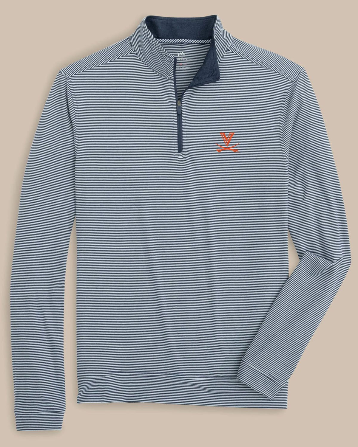 UVA Cavaliers Stripe Heather Quarter Zip | Southern Tide Sale