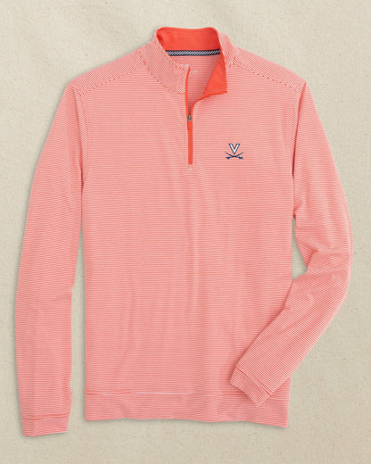 UVA Cavaliers Stripe Heather Quarter Zip | Southern Tide Sale