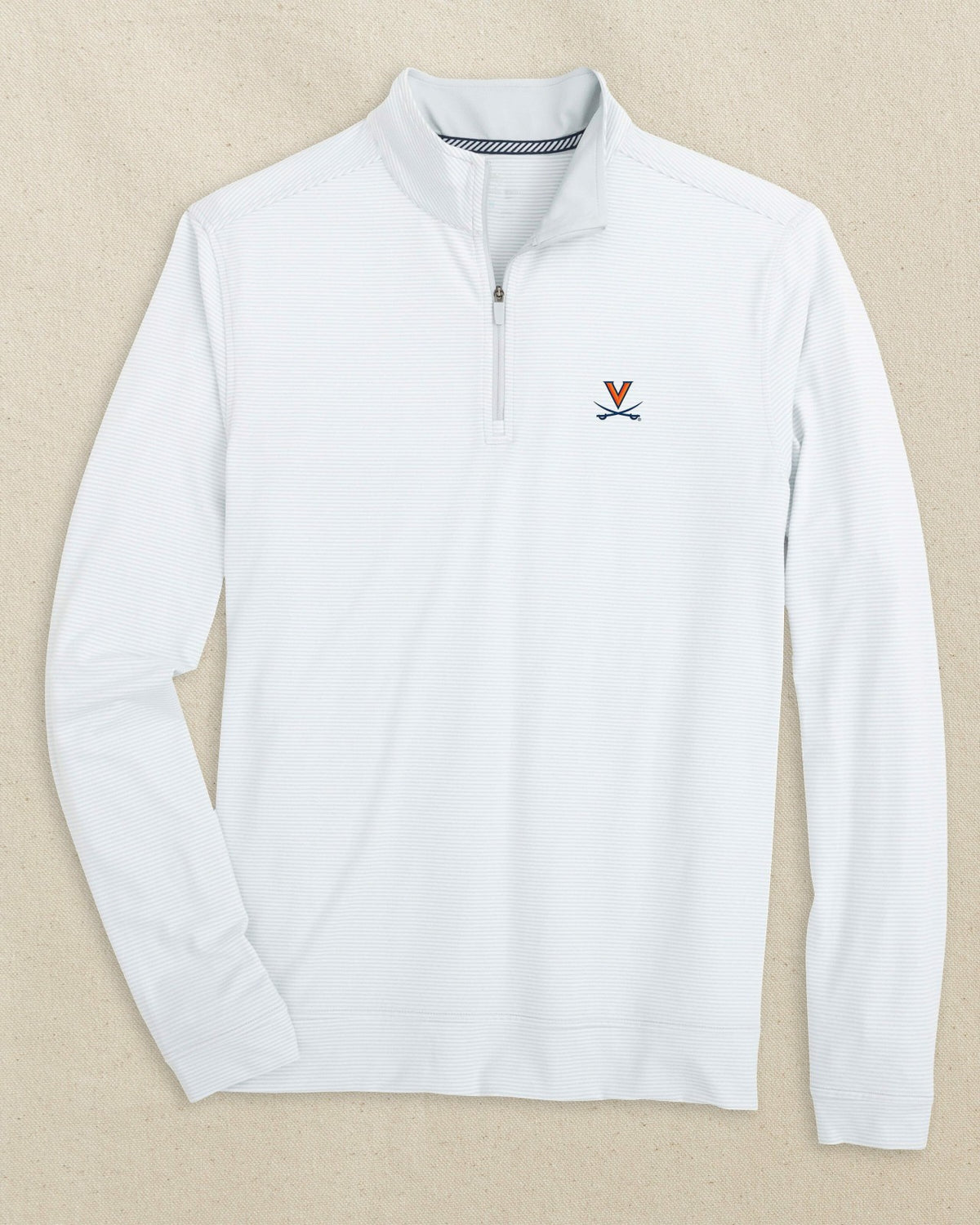 UVA Cavaliers Stripe Heather Quarter Zip | Southern Tide Sale