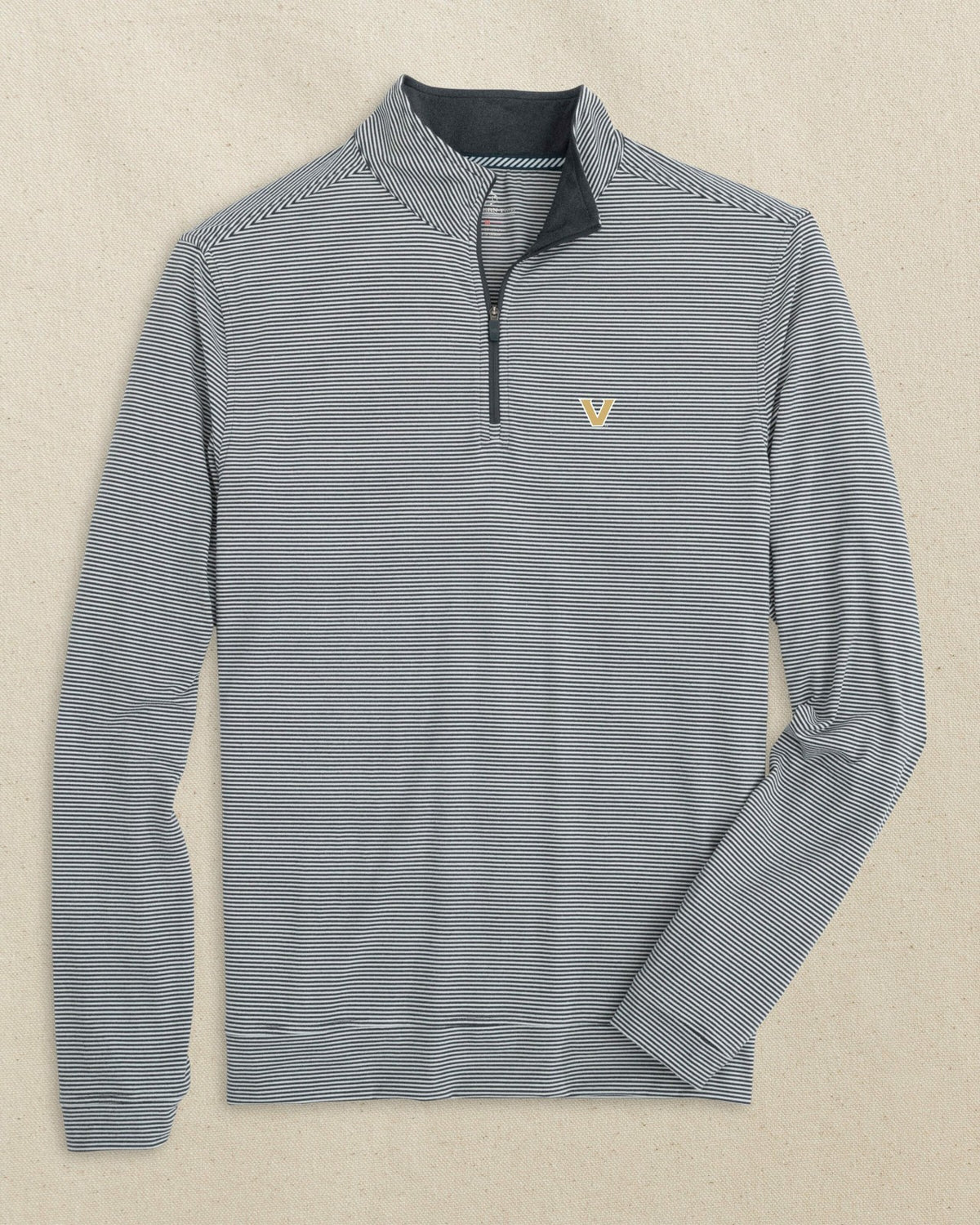 Vanderbilt Commodores Micro-Stripe Quarter Zip | Southern Tide Sale