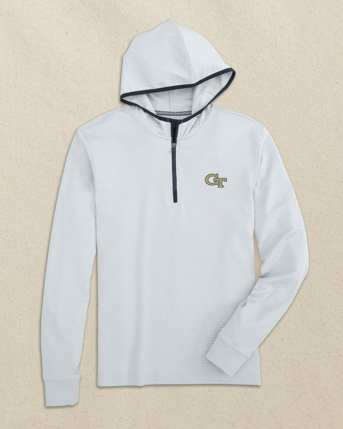 Georgia Tech Scuttle Quarter Zip Hoodie | Southern Tide Value