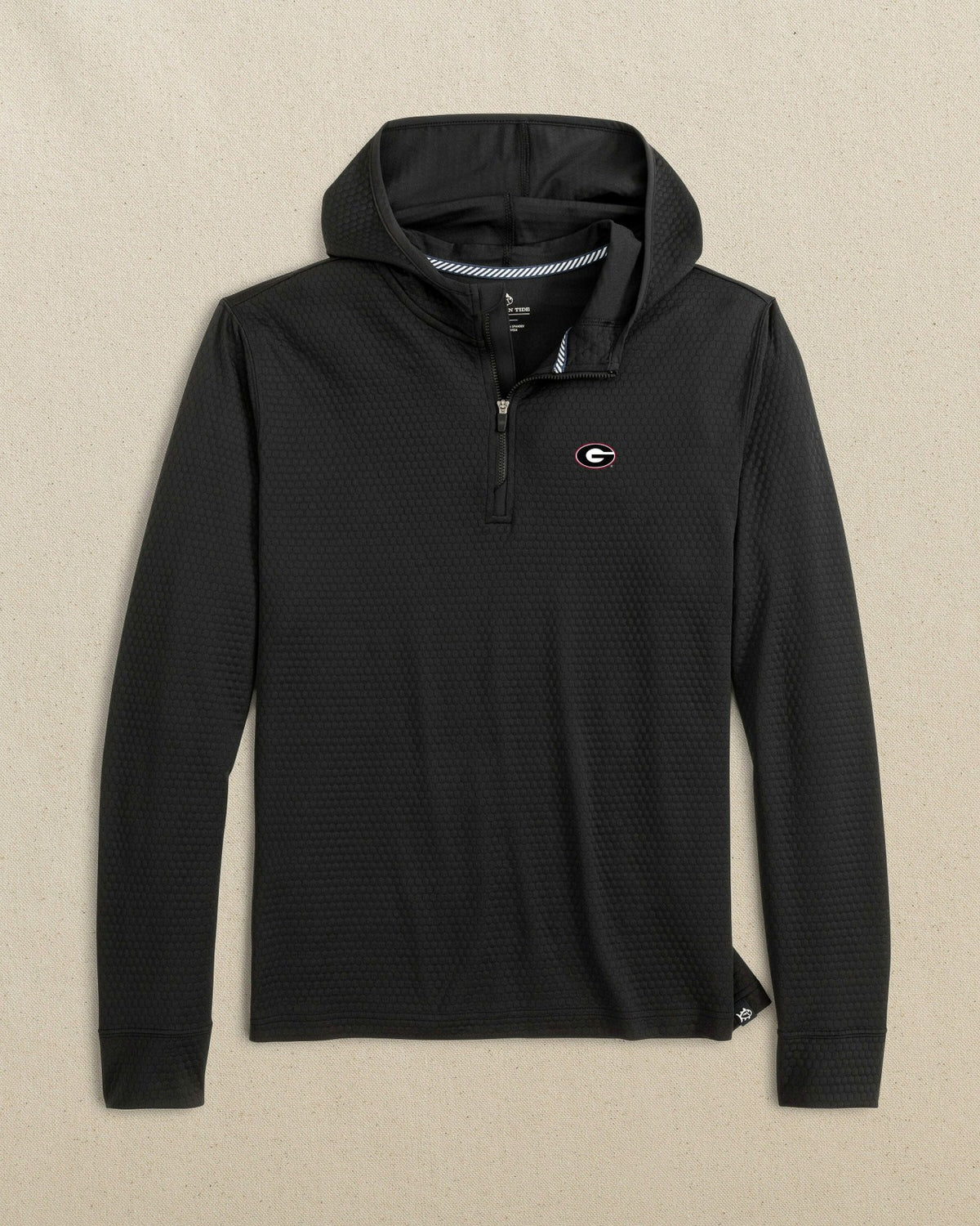 Georgia Bulldogs Oval G Scuttle Quarter Zip Hoodie | Southern Tide New