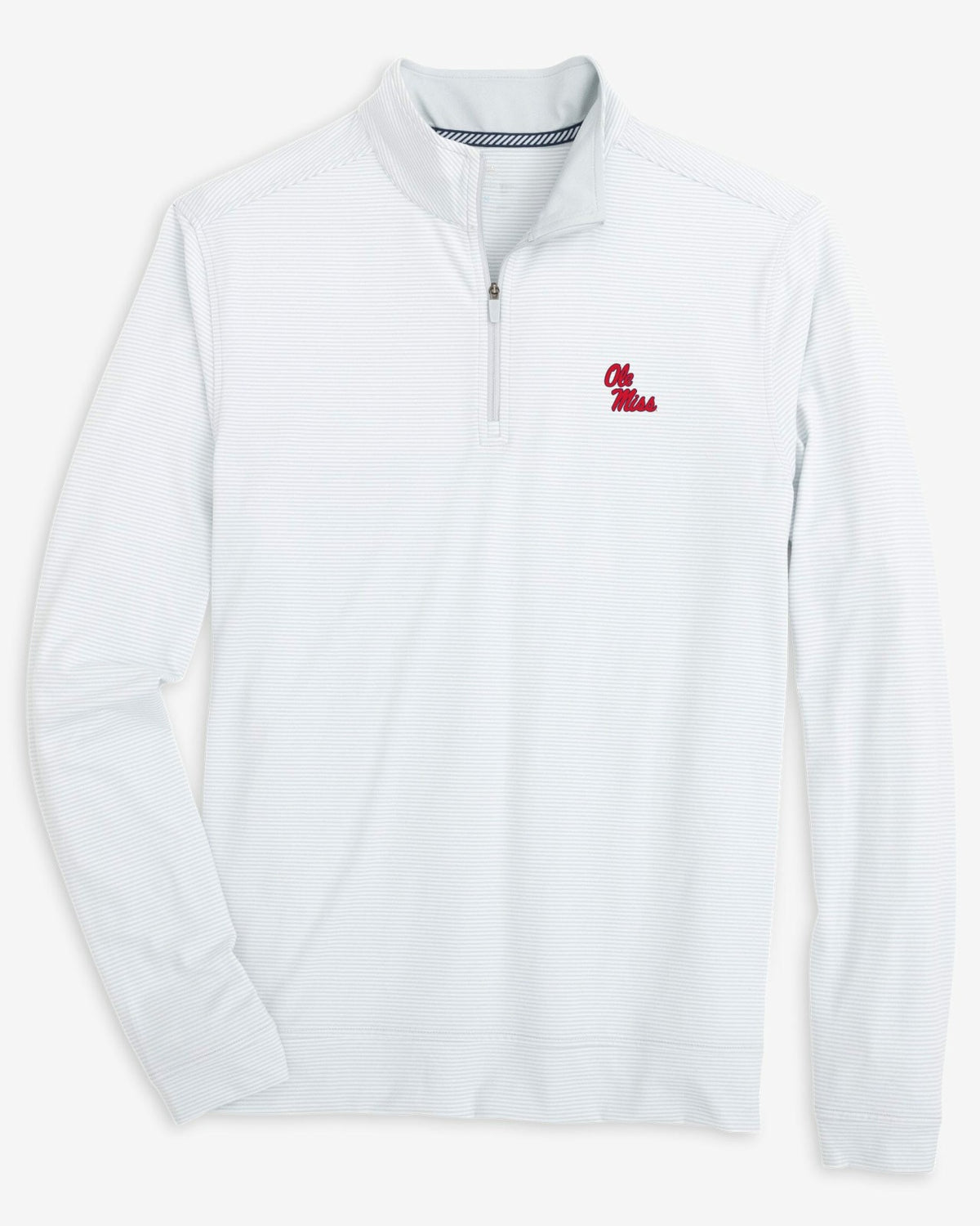 Ole Miss Rebels Stripe Heather Quarter Zip | Southern Tide Value