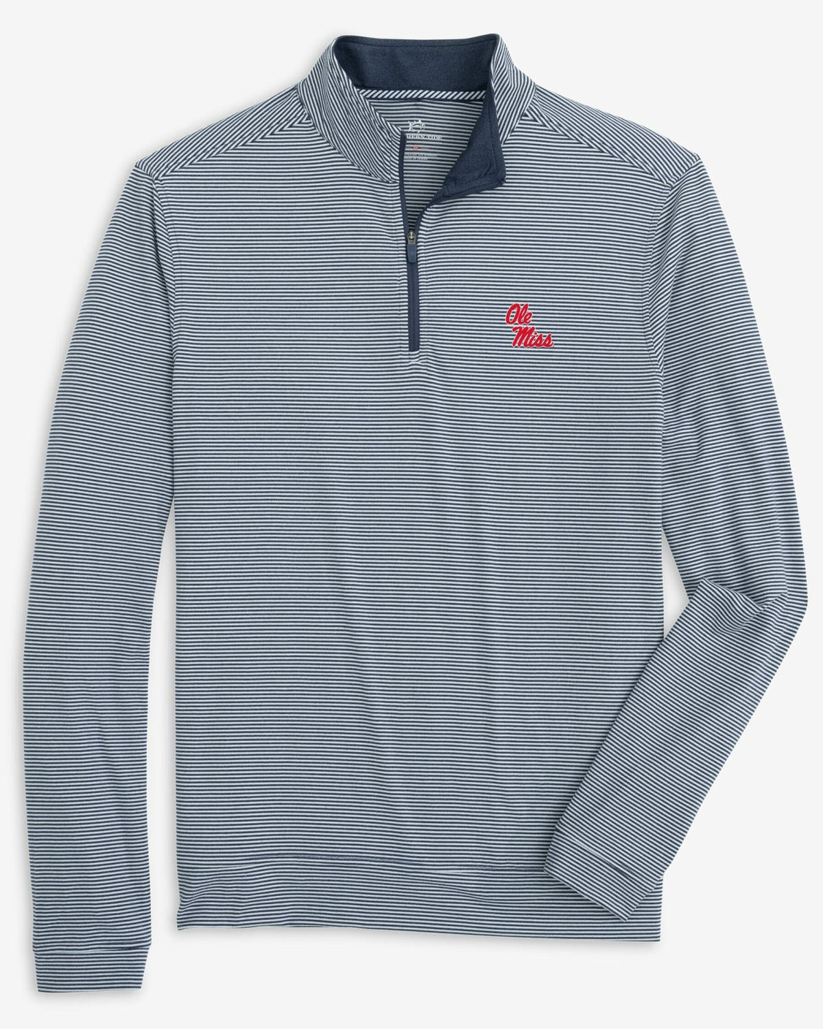 Ole Miss Rebels Stripe Heather Quarter Zip | Southern Tide Value