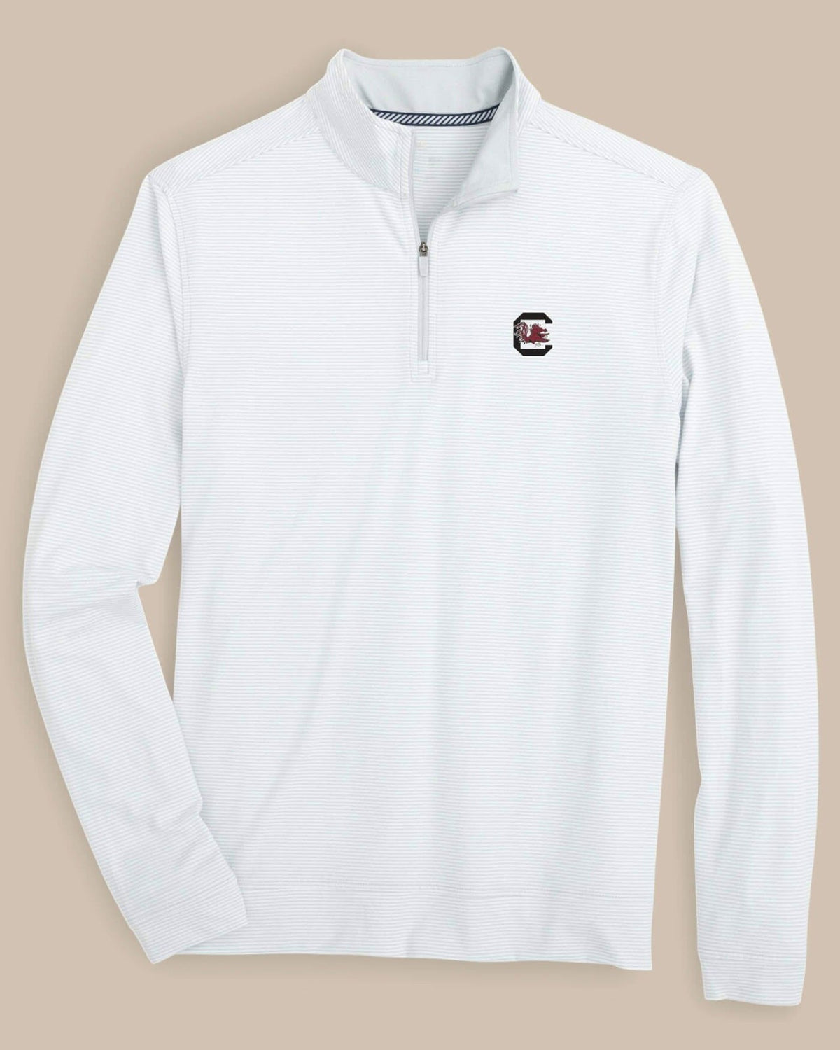 USC Gamecocks Stripe Heather Quarter Zip | Southern Tide Trusted