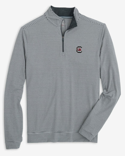 USC Gamecocks Stripe Heather Quarter Zip | Southern Tide Trusted