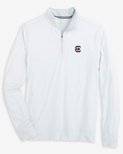 USC Gamecocks Stripe Heather Quarter Zip | Southern Tide Trusted