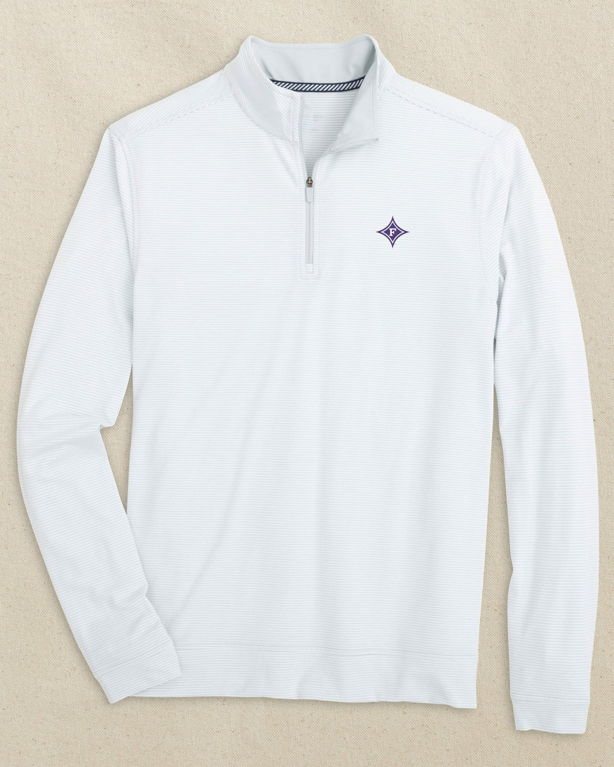 Furman Paladins Cruiser Micro-Stripe Quarter Zip | Southern Tide Classic