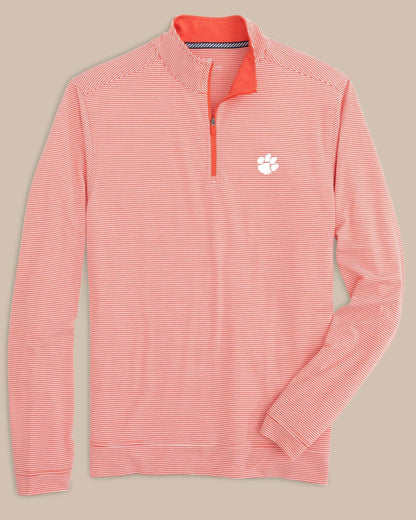 Clemson Tigers Stripe Heather Quarter Zip | Southern Tide Recommended