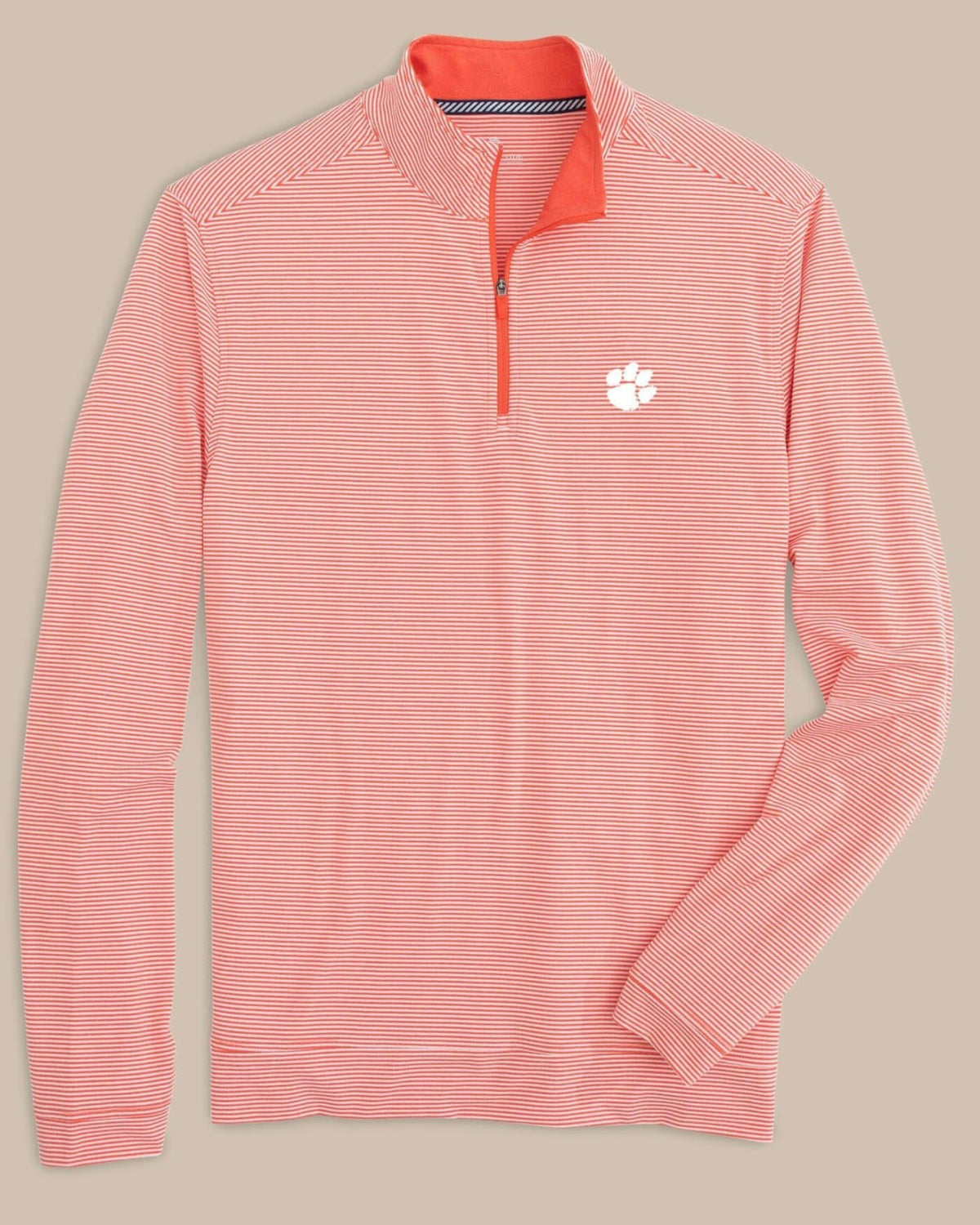 Clemson Tigers Stripe Heather Quarter Zip | Southern Tide Recommended