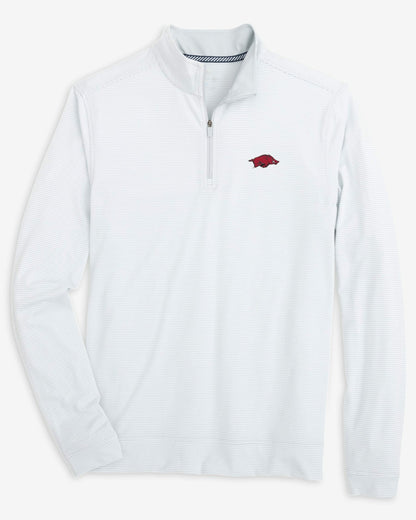 Arkansas Razorbacks Stripe Heather Quarter Zip | Southern Tide Best Price