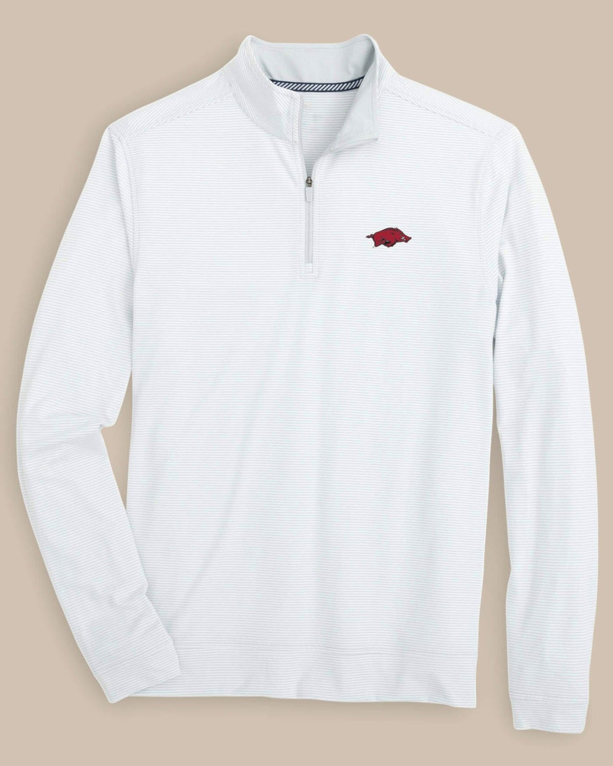 Arkansas Razorbacks Stripe Heather Quarter Zip | Southern Tide Best Price