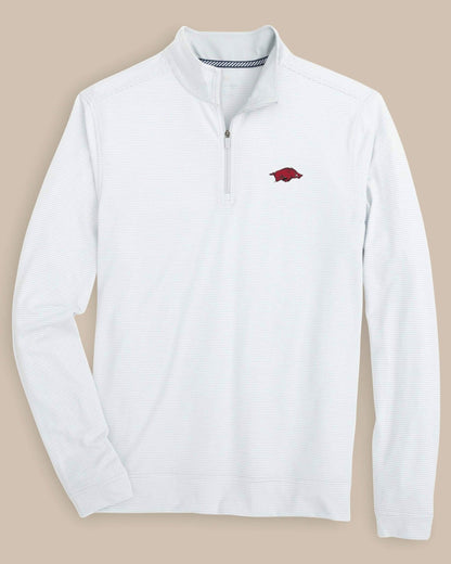Arkansas Razorbacks Stripe Heather Quarter Zip | Southern Tide Best Price