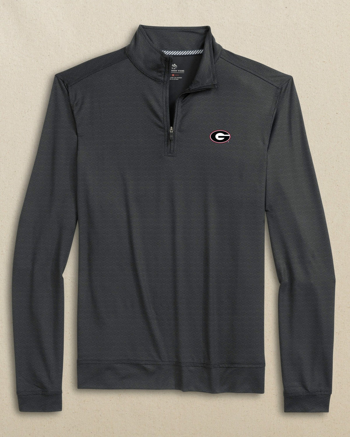 Georgia Bulldogs Oval G Geo Printed Quarter Zip | Southern Tide Customer Favorite