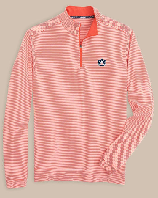 Auburn Tigers Cruiser Stripe Heather Quarter Zip | Southern Tide Trending