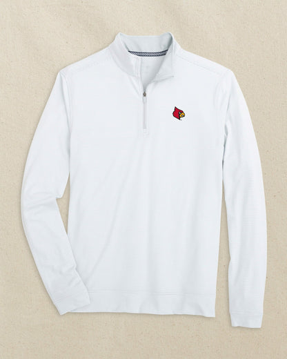 Louisville Cardinals Micro-Stripe Quarter Zip | Southern Tide Trusted