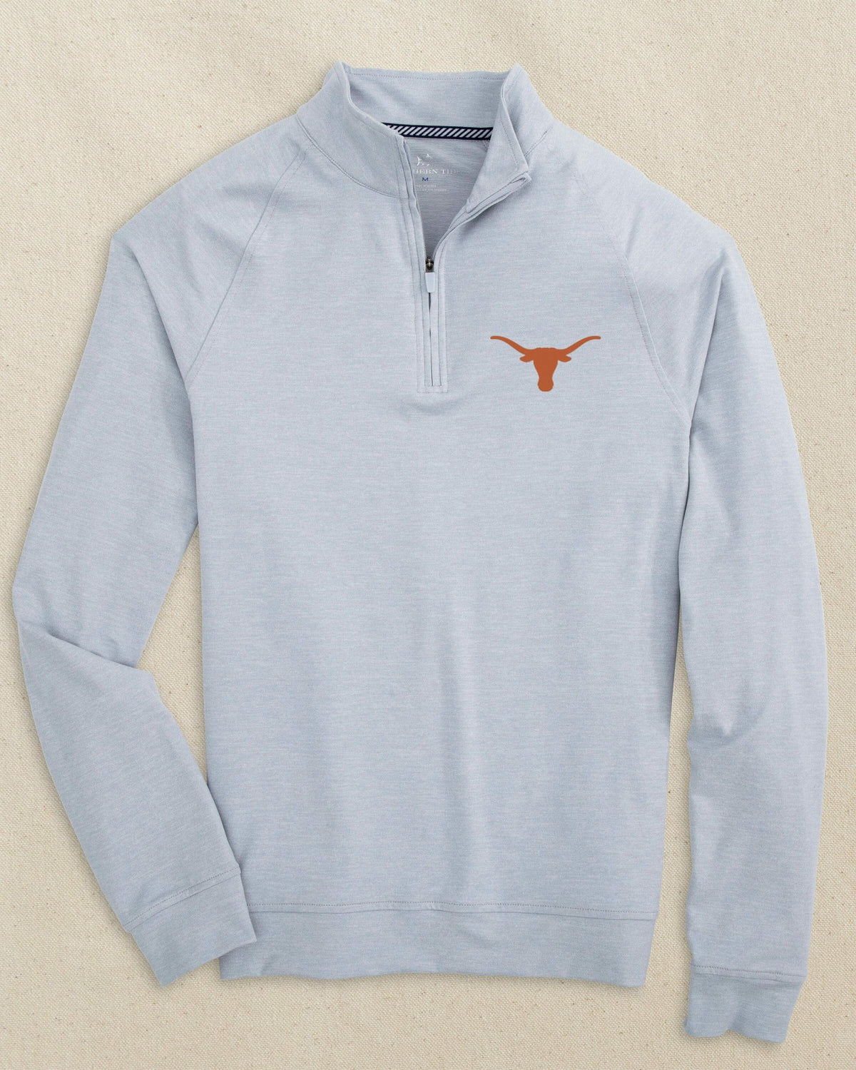 Texas Longhorns Cruiser Heather Quarter Zip | Southern Tide Quality