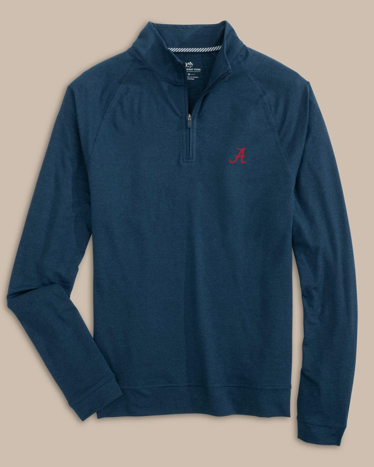 Alabama Crimson Tide Cruiser Heather Quarter Zip | Southern Tide Classic