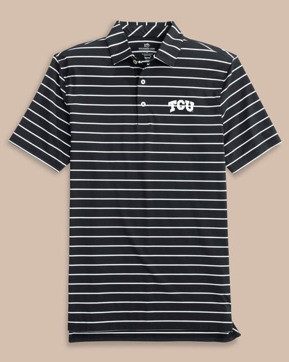 TCU Horned Frogs brrr°®-eeze Desmond Stripe Polo | Southern Tide Special Offer