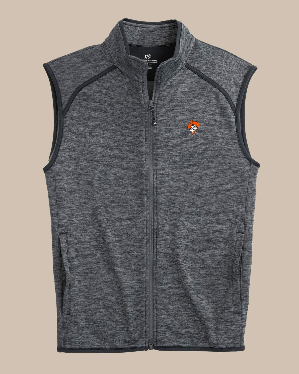 Oklahoma State Cowboys Baybrook Heather Vest | Southern Tide Value