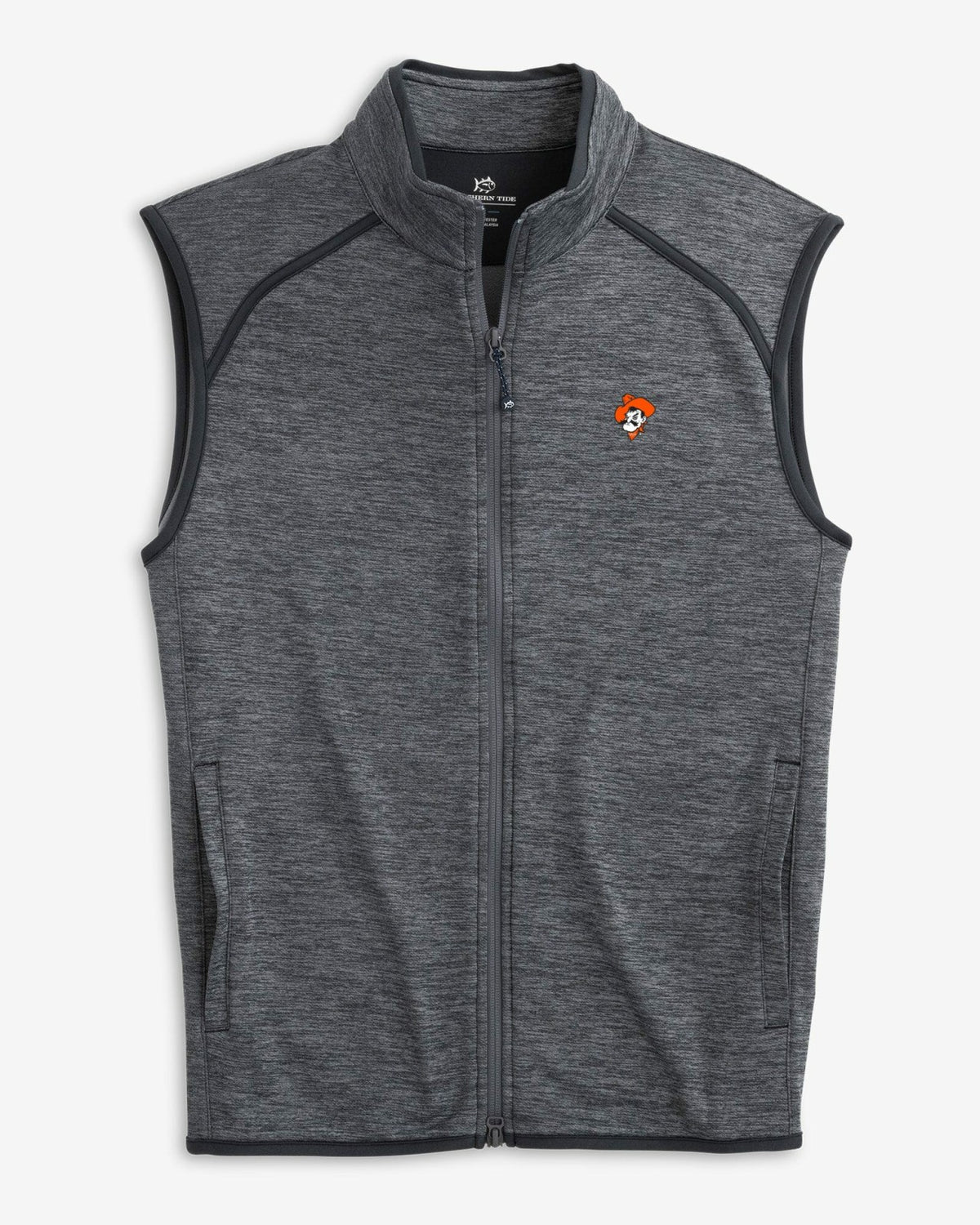 Oklahoma State Cowboys Baybrook Heather Vest | Southern Tide Value