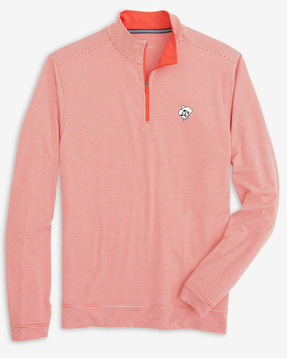Oklahoma State Cowboys Stripe Heather Quarter Zip | Southern Tide Featured