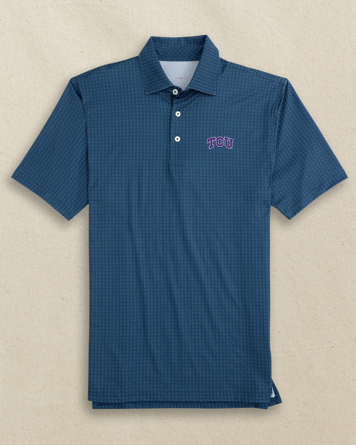 TCU Horned Frogs Driver Clubbin It Printed Polo | Southern Tide Sale