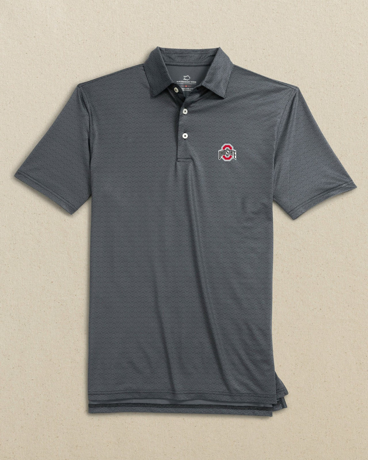 Ohio State Buckeyes Driver ST Geo Printed Polo | Southern Tide Premium
