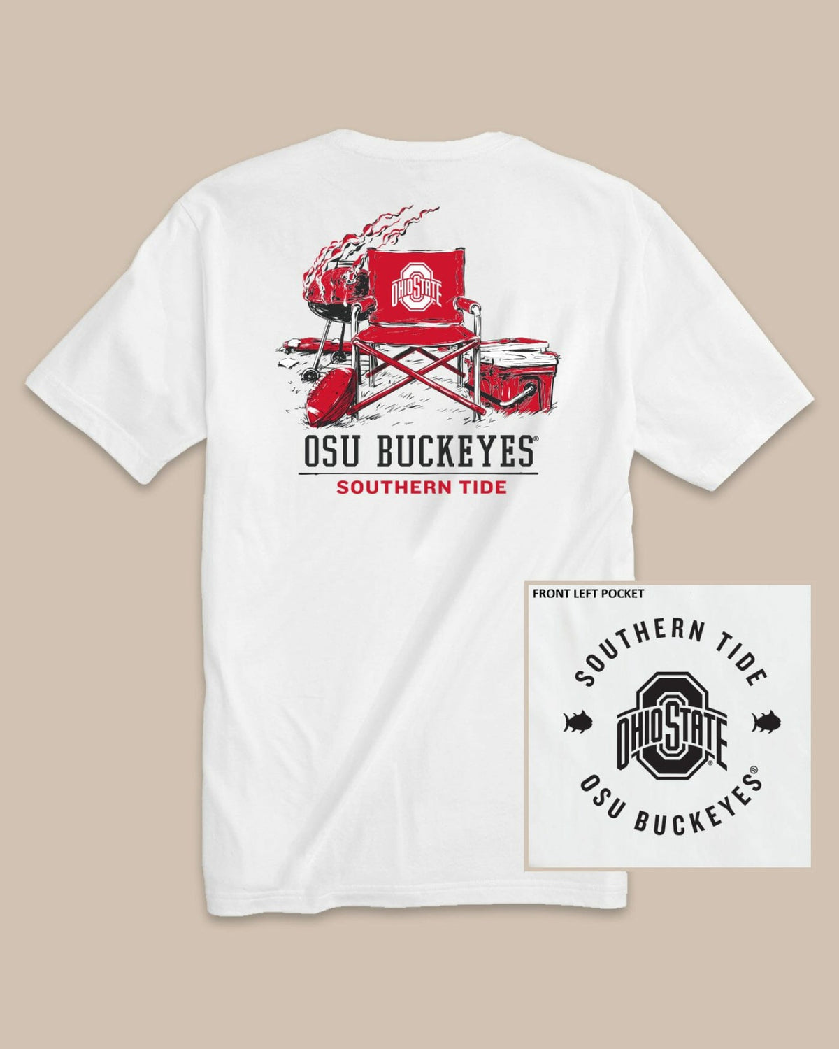 Ohio State Buckeyes Gameday BBQ Tailgate T-Shirt | Southern Tide Best Seller